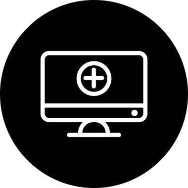 bilgisayar izleme simgesi, vektör illüstrasyonu