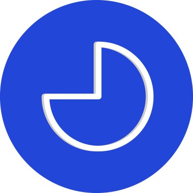 Beyaz arkaplan üzerindeki Graph düz simgesi