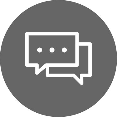 Beyaz arkaplanda Chat düz simgesi