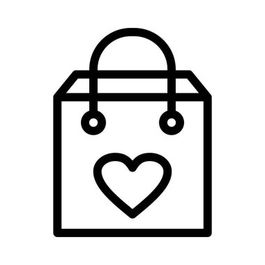 Vektör alışveriş torbası simgesi 