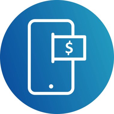 Vektör Mobil bankacılık simgesi 