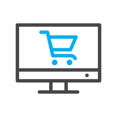 vektör çevrimiçi alışveriş simgesi 