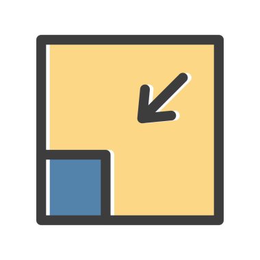 Beyaz arkaplan üzerindeki düz simgeyi büyüt