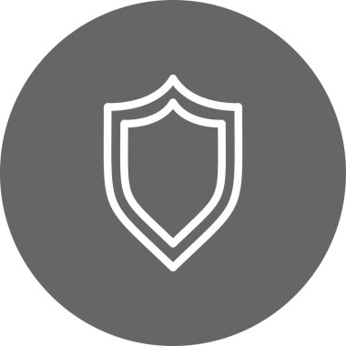 Beyaz arkaplanda vektör Kalkanı düz simgesi