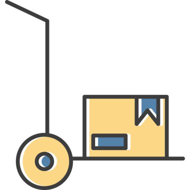 Teslimat ve lojistik simgesinin vektör illüstrasyonu