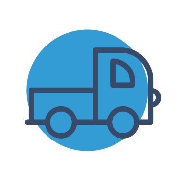 dağıtım kamyonu vektör simgesi