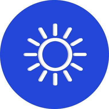  Beyaz arkaplandaki vektör Sun düz simgesi