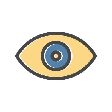 Göz simgesi vektör illüstrasyonu