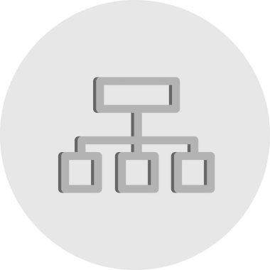 Beyaz arkaplanda vektör sunucusu düz simgesi