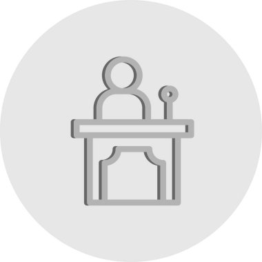 Otel düz vektör simgesi.