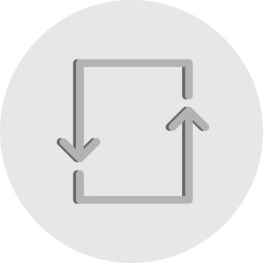 Beyaz arkaplanda düz simge döndür