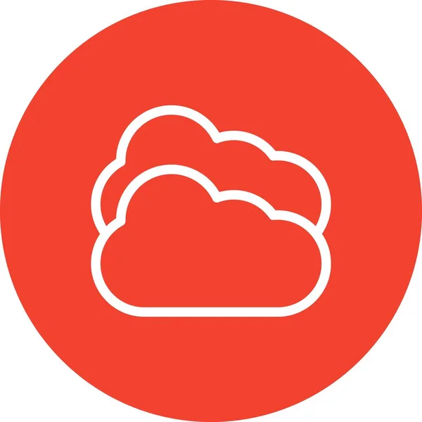Vecteur Icône Plate Cloud Sur Fond Blanc — Image vectorielle