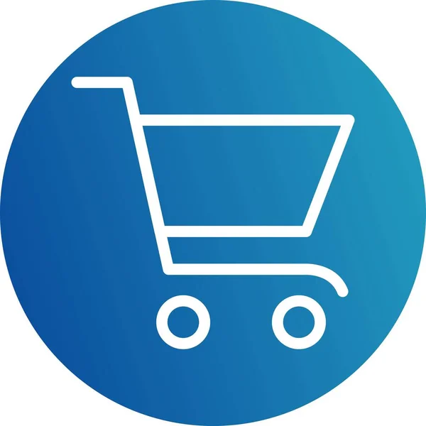 Icône Shopping Panier Vectoriel — Image vectorielle