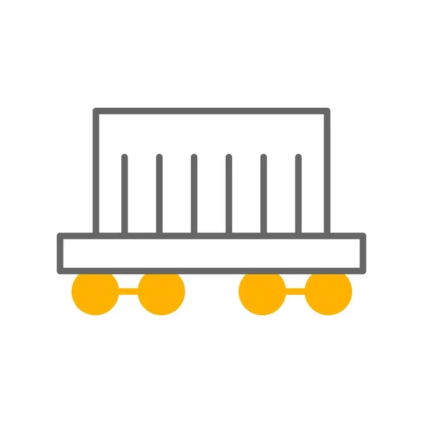 Vector Cargo Train Icon — Stock Vector