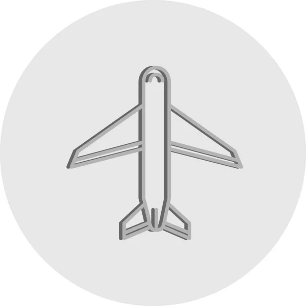 Avión Icono Vector Diseño Plano Mejor Eps — Archivo Imágenes Vectoriales