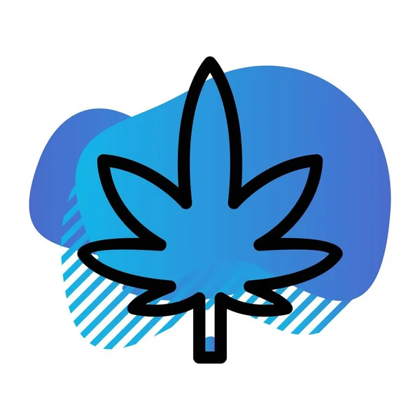 Vector Ilustración Una Flor Azul — Vector de stock