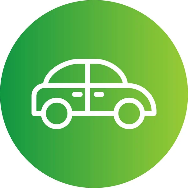 Ícone Carro Gramado Verde — Vetor de Stock