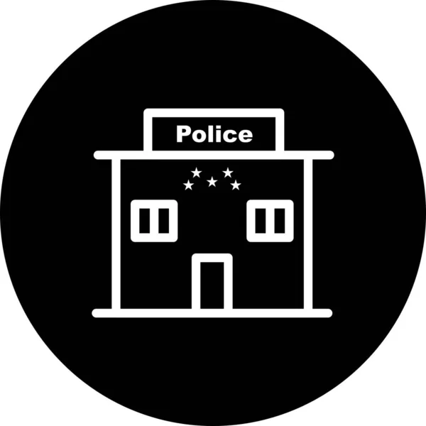 Εικονίδιο Αστυνομικού Τμήματος Διανύσματος — Διανυσματικό Αρχείο