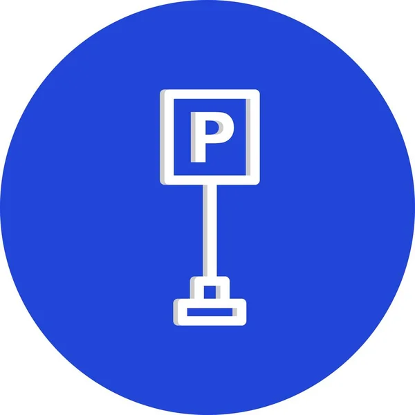 Ikona Znaku Parkingowego Ilustracja Wektora — Wektor stockowy