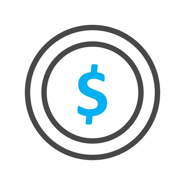 Dólar Icono Vector Ilustración — Vector de stock