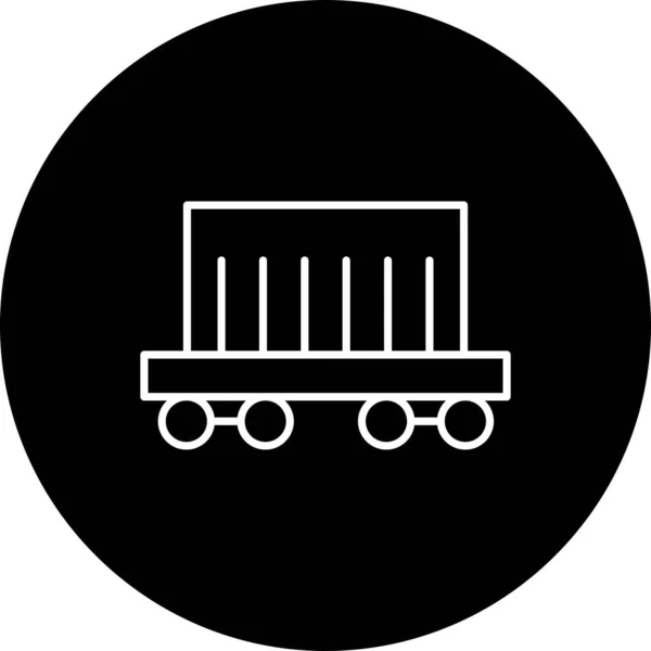 Вектор Чорно Біла Іконка Вантажівки — стоковий вектор