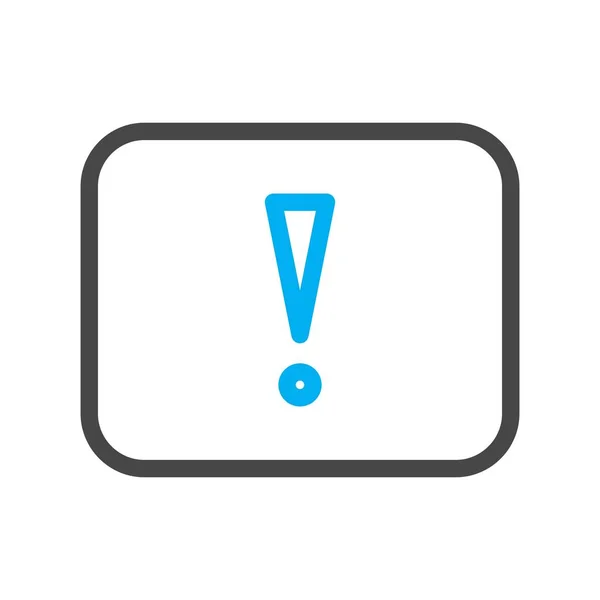 Vector Danger Flat Icon White Background — Stock Vector