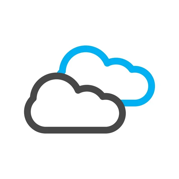 Vector Nube Icono Plano Sobre Fondo Blanco — Vector de stock