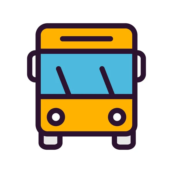Autobús Escolar Vector Icono — Vector de stock