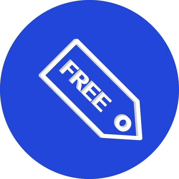 Vector Icono Etiqueta Libre — Vector de stock