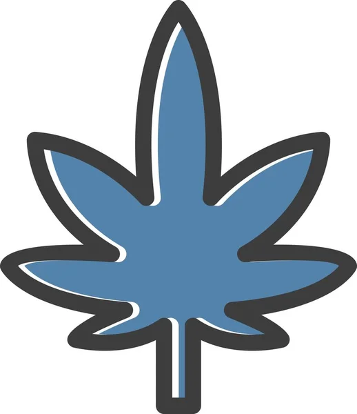 Vettoriale Marijuana Icona Piatta — Vettoriale Stock