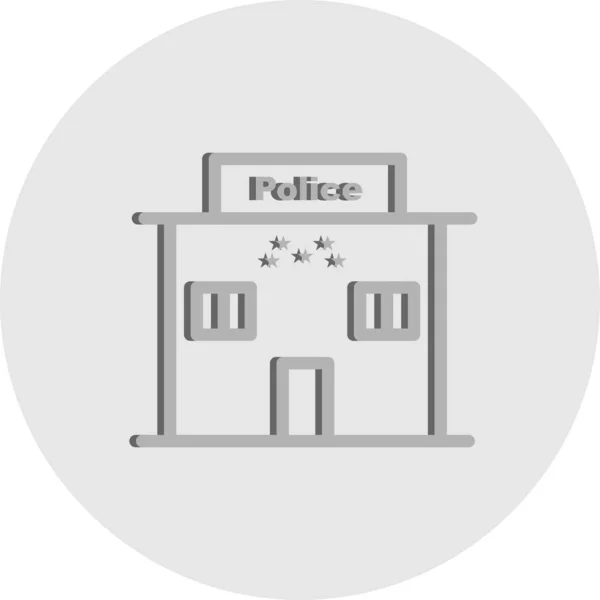 Vector Police Station Icon — Stock Vector