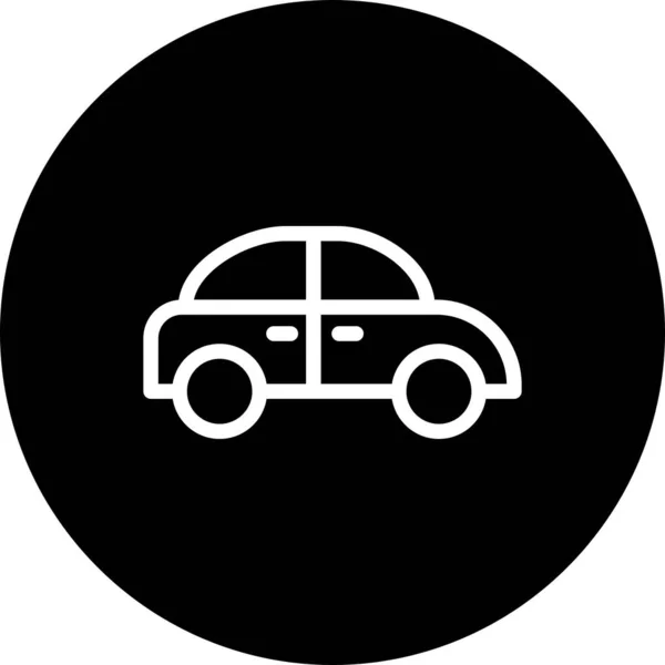 Ícone Vetor Carro Sinal Automóvel Símbolo Transporte — Vetor de Stock