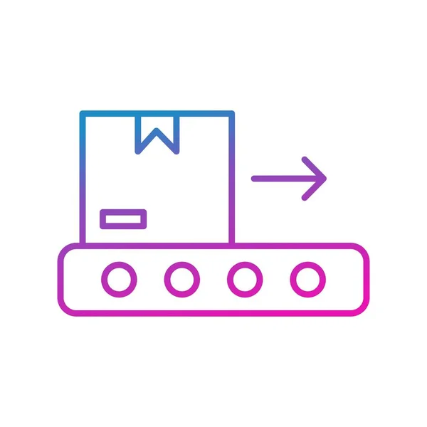 Trassensymbol Für Web Mobile Und Infografik Vektor Weiß Dünnes Quadratisches — Stockvektor