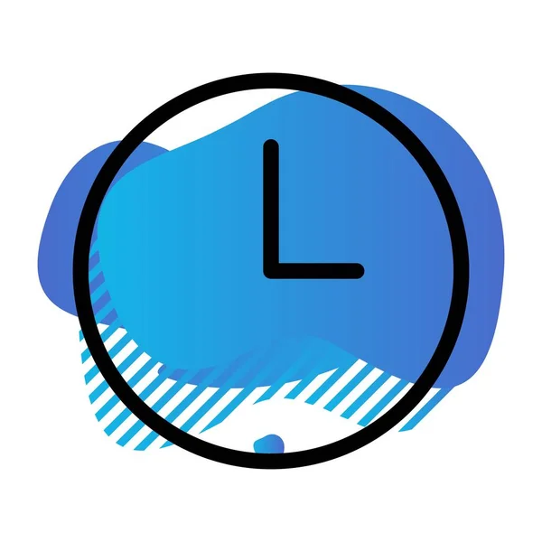 Vector Reloj Icono Plano Sobre Fondo Blanco — Vector de stock