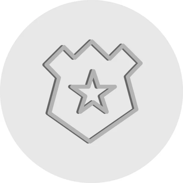 Ikona Vektoru Hvězdy Šerifa — Stockový vektor