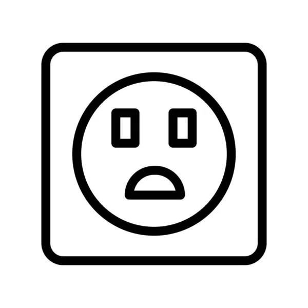 Face Emoticon Icon Vector Illustration — Stock Vector