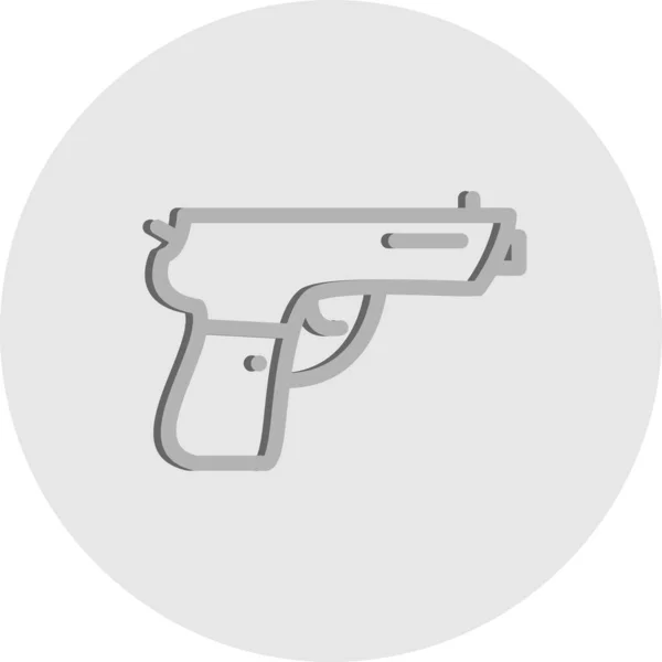 Pistol Gun Icon Vector Illustration — Stock Vector