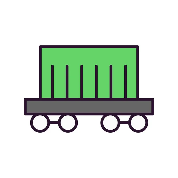 Wektor Cargo Train Ikona — Wektor stockowy