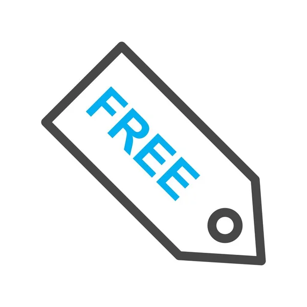 Vector Free Tag Icon — Stock Vector