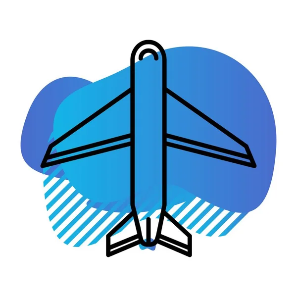 Airplane Icon Vector Illustration — Stock Vector