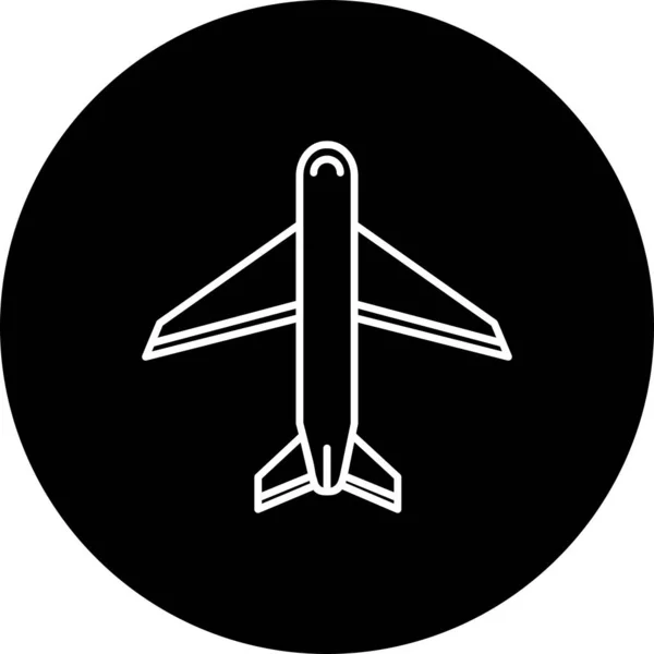 Icono Vector Avión Símbolo Viaje Señal Vuelo — Vector de stock