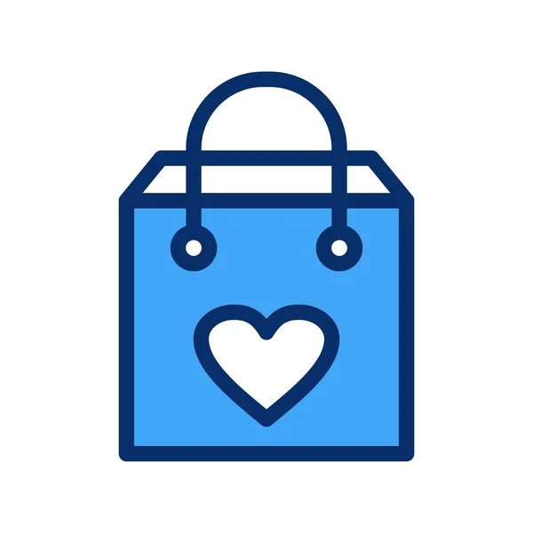 Bolsa Compras Vector Icono — Archivo Imágenes Vectoriales