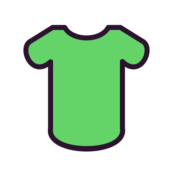 Shirt Symbol Flacher Farbe Vektorillustration — Stockvektor