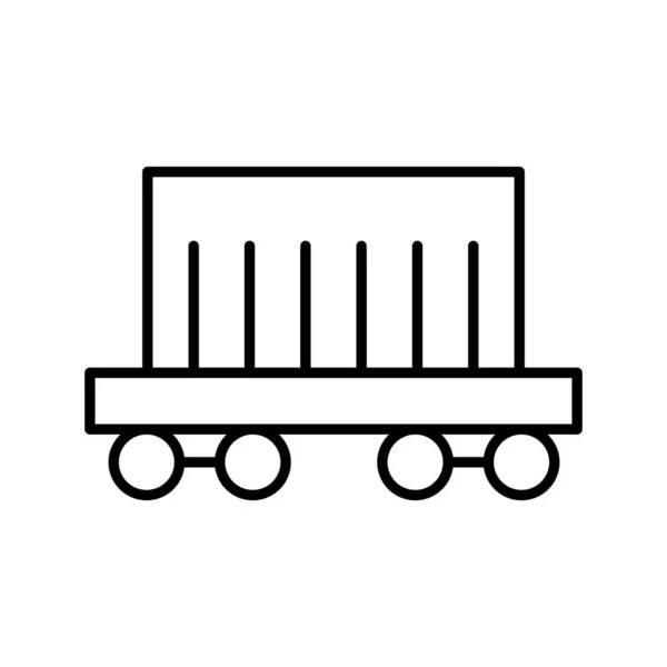 Vector Tren Carga Icono — Archivo Imágenes Vectoriales