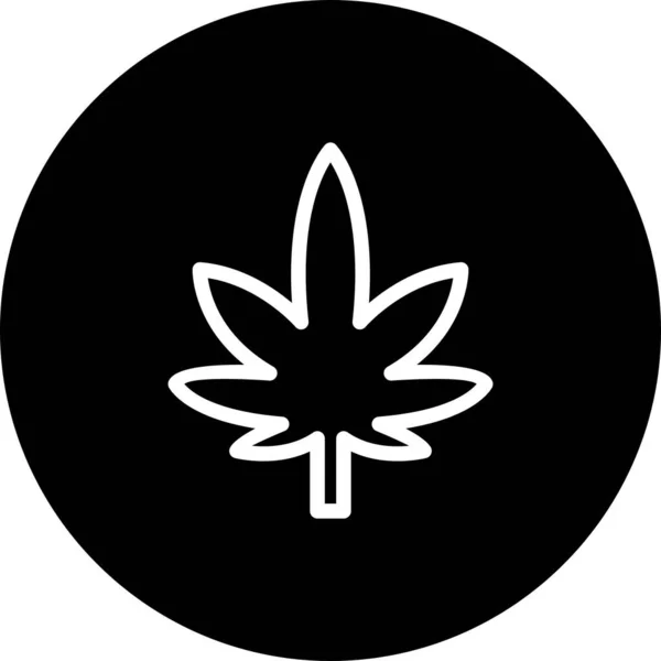 Vector Ilustración Moderna Falta Icono Marihuana — Vector de stock