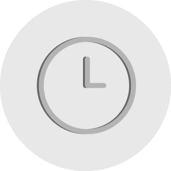 Vector Reloj Icono Plano Sobre Fondo Blanco — Vector de stock