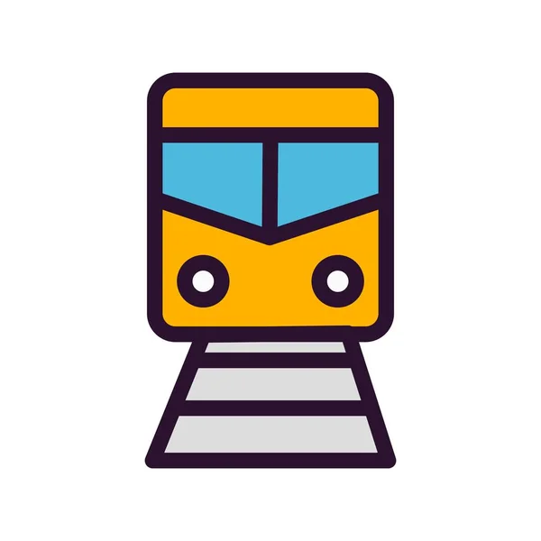 Trein Icoon Vectorillustratie — Stockvector