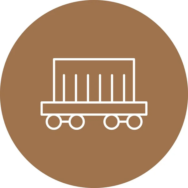 ベクトル貨物列車のアイコン — ストックベクタ
