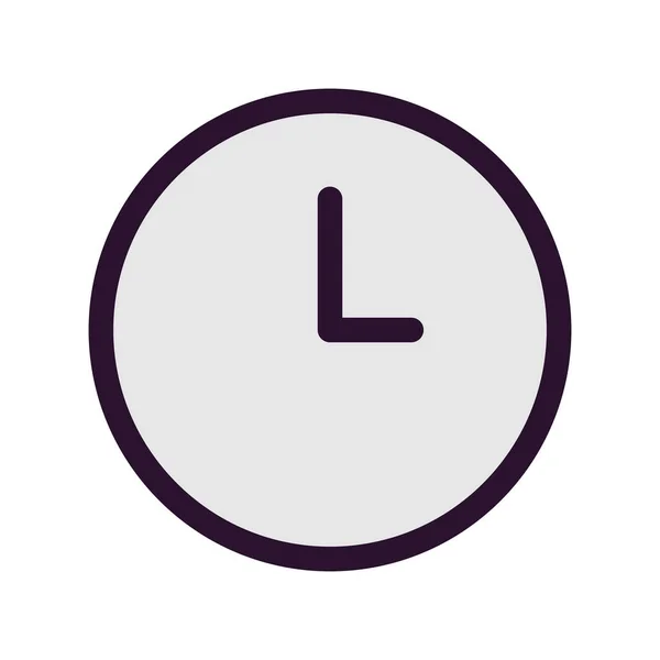 Vector Reloj Icono Plano Sobre Fondo Blanco — Archivo Imágenes Vectoriales