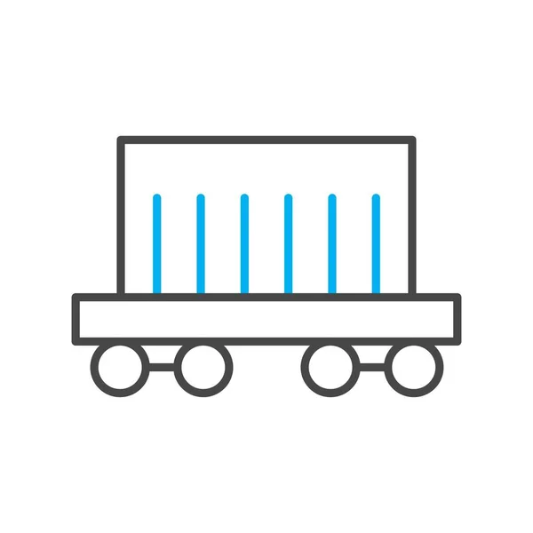 貨物コンテナアイコンのベクトル図 — ストックベクタ